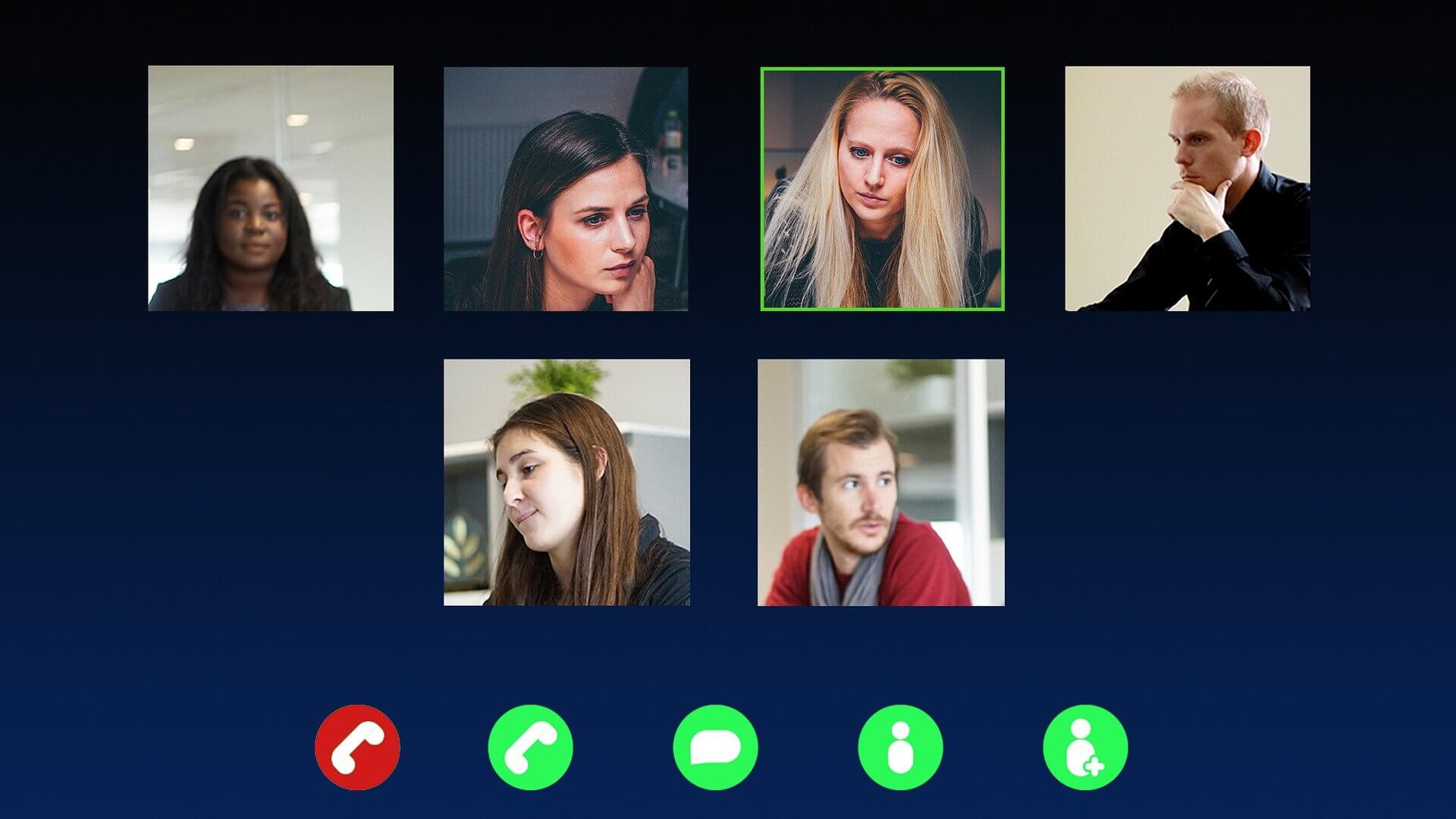 Problems with Online Learning. Picture of students on a Zoom meeting