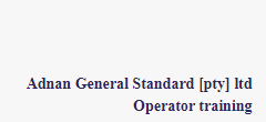 Adnan General Standard Operator training Logo