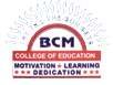 B. C. M. College Of Education Logo