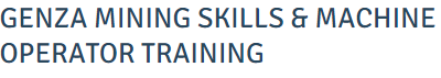 Genza Mining Skills And Machine Operator Training Logo