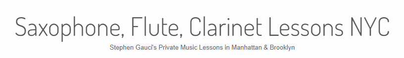 Saxophone Flute Clarinet Lesson NYC Logo