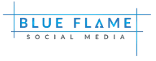 Blue Flame Social Media Logo