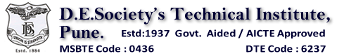 D.E. Society's Technical Institute Pune Logo