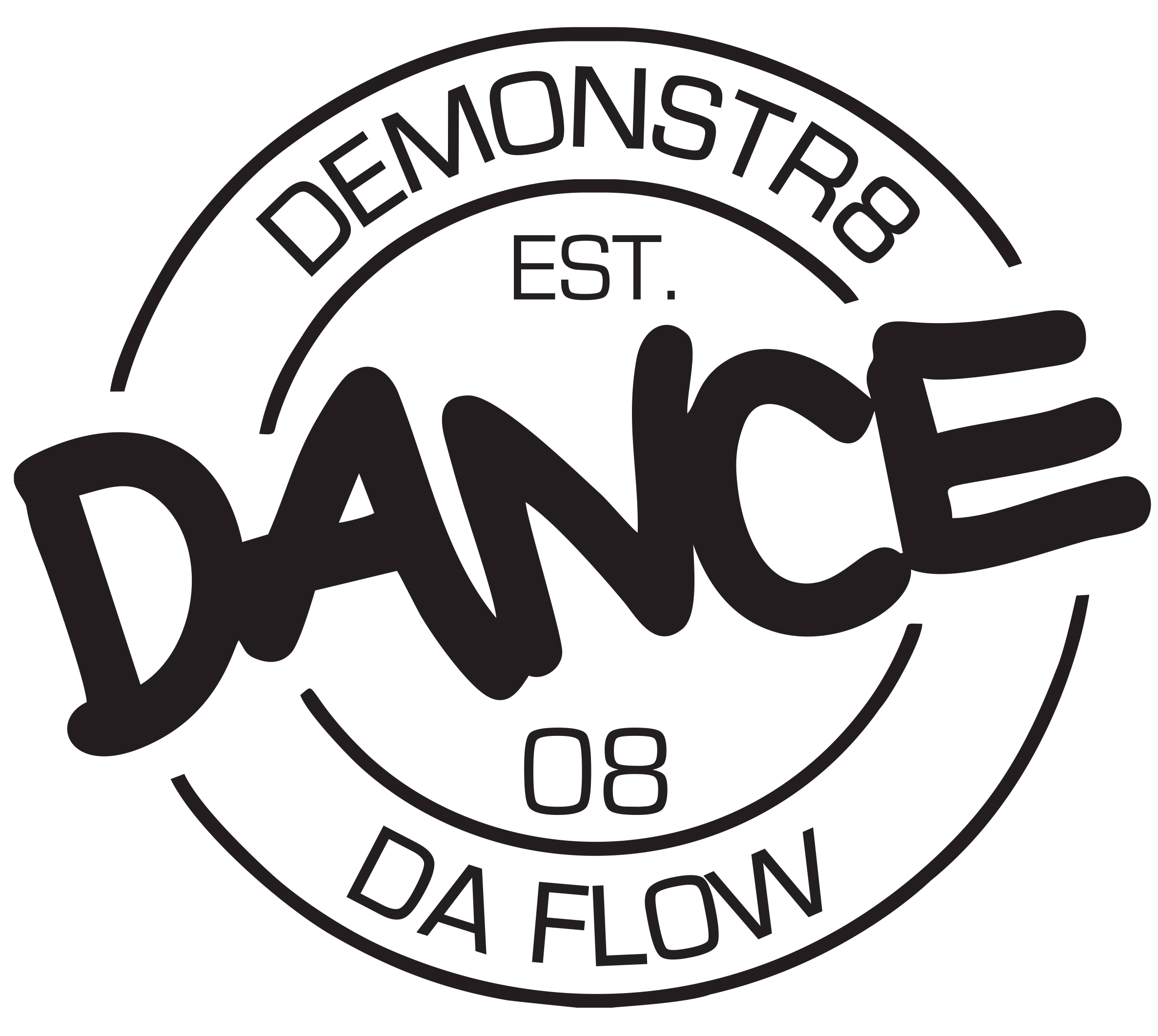 Demonstr8 Da Flow Dance Studio Logo