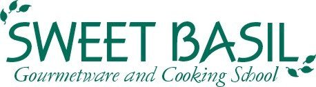 Sweet Basil Gourmetware and Cooking School Logo