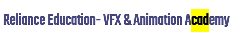Reliance Education- VFX & Animation Academy Logo