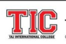 TAJ International College (TIC) Logo