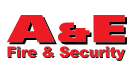 A and E fire and Security Logo