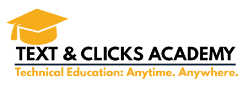 Text and Clicks Academy Logo