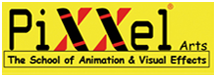 Pixxel Arts Animation and Visual Effects Logo